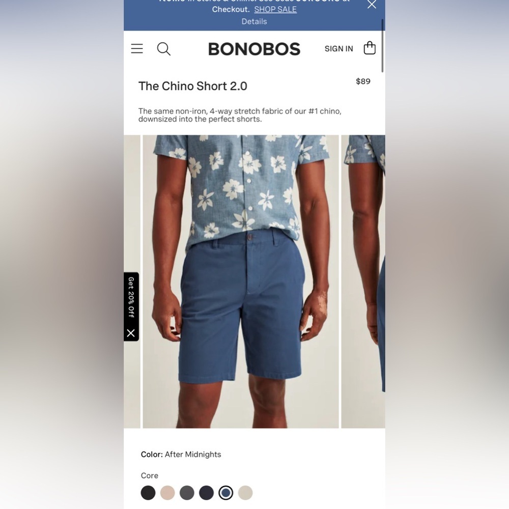 Bonobos The Chino Short 2.0 - Picture 3 of 8